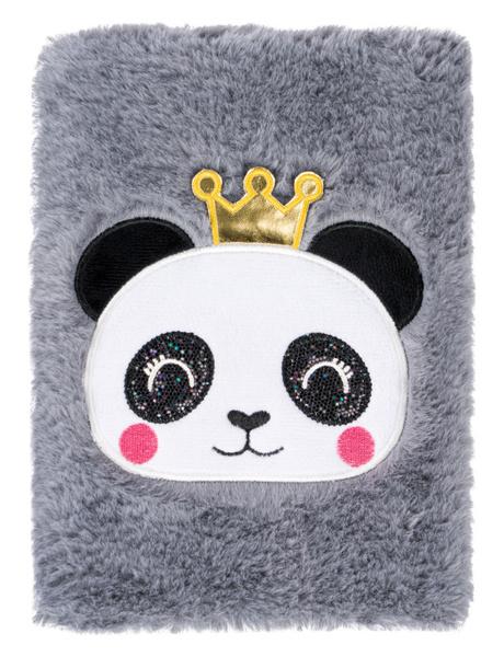 BAAGL Zápisník Notes A5 linka Panda Plyšový 74 listů