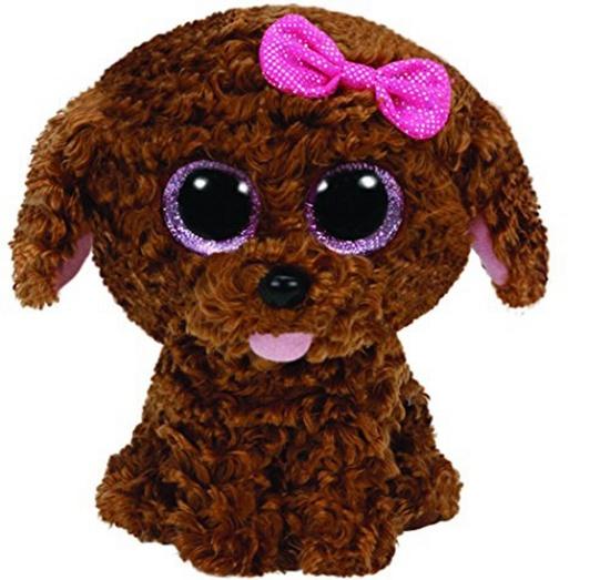 Beanie Boos Maddie pejsek hnědý s mašličkou 24 cm