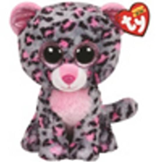 Beanie Boos Tasha růžovo-šedý leopard 24 cm