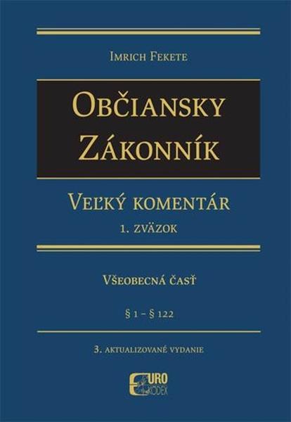 Občiansky zákonník Všeobecná časť - 978-80-8155-073-7