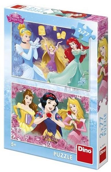 Levně DINO Puzzle Disney princezny 2x77 dílků
