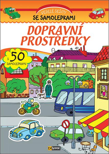 Levně Veselé sešity se samolepkami Dopravní prostředky