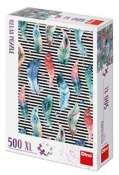 Levně DINO Relax puzzle Pírka XL 500 dílků