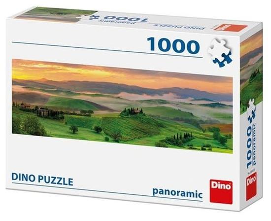 DINO Panoramatické puzzle Val d’Orcia, Toskánsko, Itálie 1000 dílků - 545403DIN