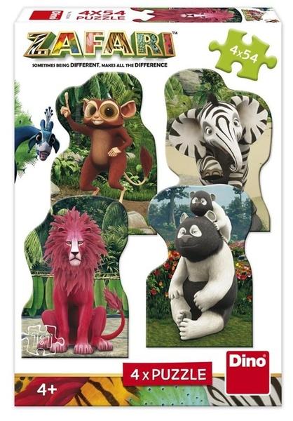 Levně DINO Puzzle Zafari 4x54 dílků
