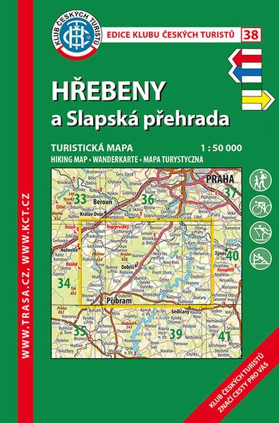 KČT 38 Hřebeny a Slapská přehrada 1:50 000 - 9788073245146