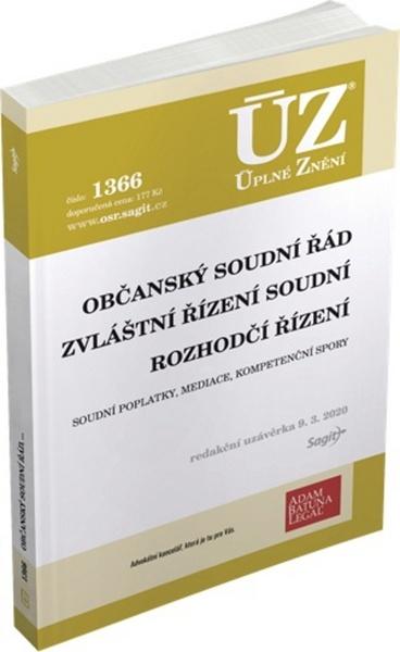 ÚZ 1366 Občanský soudní řád, Zvláštní řízení soudní, - 978-80-7488-401-6