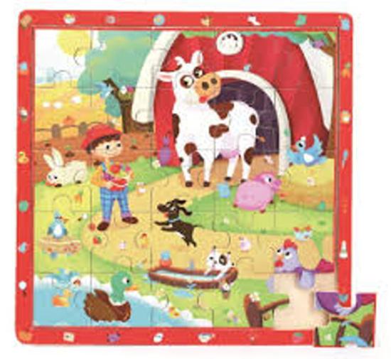 TOP BRIGHT Dřevěné puzzle Zvířátka na farmě 25 dílků - 130757