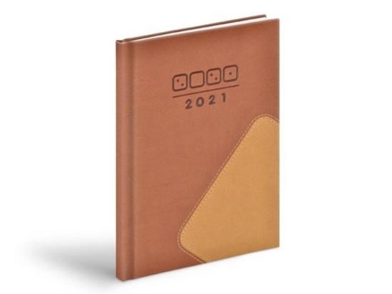 Diář 2021 T805 PU brown / light brown