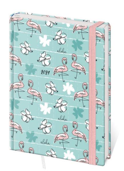 Diář 2021A7 LYRA týdenní L416 Flamingo