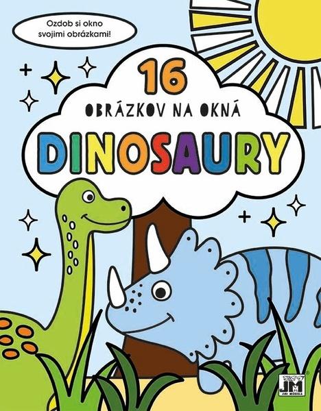 Levně 16 obrázkov na okná Dinosaury