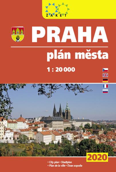 Praha plán města 1:20T knižní 2020 - 9788072334827
