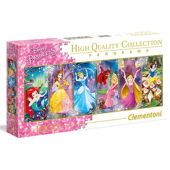 CLEMENTONI Panoramatické puzzle Disney princezny 1000 dílků - 33C39444HMS