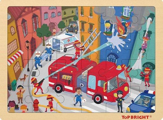 Dřevěné puzzle Hasiči - 120395