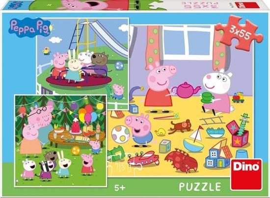 PEPPA PIG NA PRÁZDNINÁCH 3x55 Puzzle NOVÉ - 335356