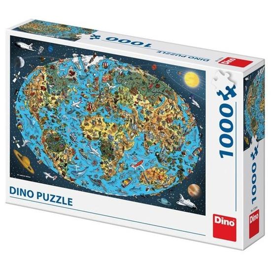 KRESLENÁ MAPA SVĚTA 1000 Puzzle NOVÉ - 532816DIN