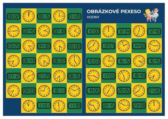 Levně Pexeso Matematika Hodiny