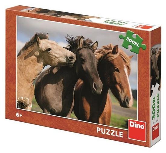 DINO Puzzle Barevní koně XXL 300 dílků - 472266DIN