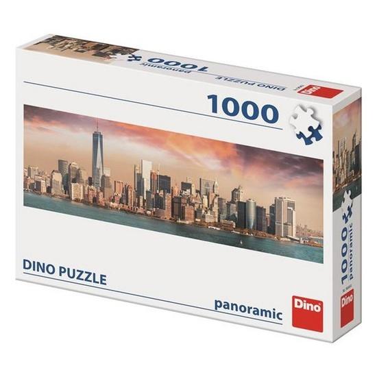 DINO Panoramatické puzzle Manhattan za soumraku, New York 1000 dílků - 545458DIN