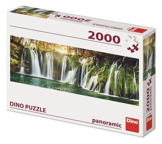 DINO Panoramatické puzzle Plitvické vodopády 2000 dílků - 562080DIN