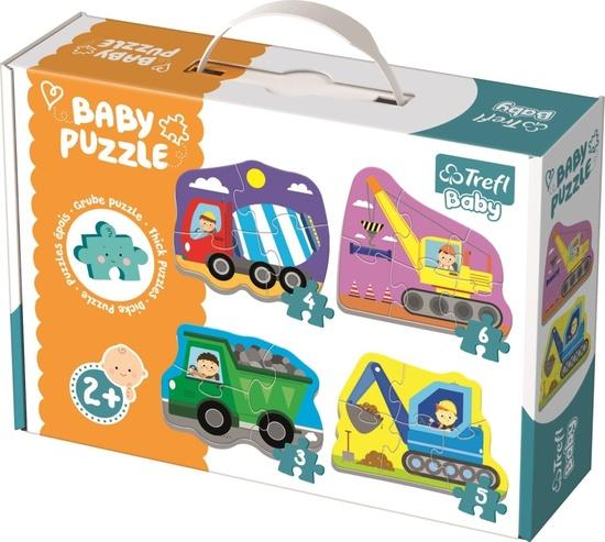 TREFL Baby puzzle Vozidla na stavbě 4v1 (3,4,5,6 dílků) - 36072