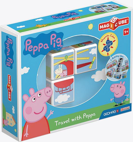 GEOMAG Magnetické kostky Magicube Prasátko Peppa - Cestuj s Peppou - 049