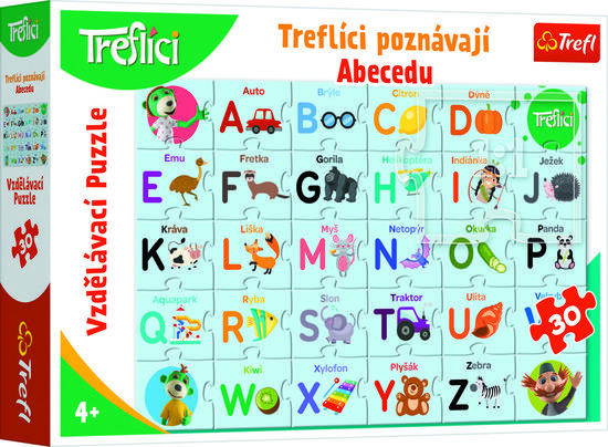 Puzzle Treflíci poznávají abecedu - 15567TRF