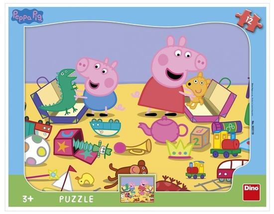 Levně PEPPA PIG SI HRAJE 12 deskové tvary Puzzle