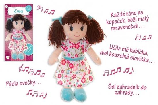 Teddies Panenka Ema hadrová plyš 40 cm česky mluvící a zpívající - et00514008