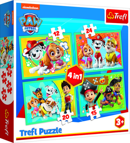 Puzzle Šťastný tým Tlapková Patrola 4v1 - 34346TRF
