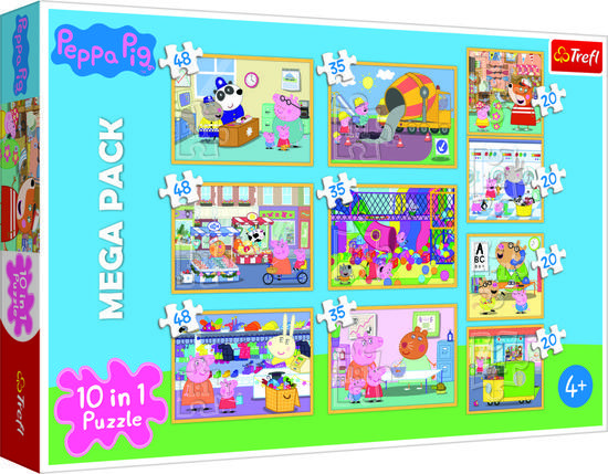Puzzle Prasátko Peppa 10v1 - 90358TRF