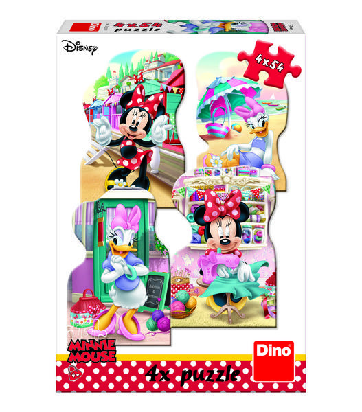 Puzzle 4x54 Minnie a Daisy v létě - 333253DIN