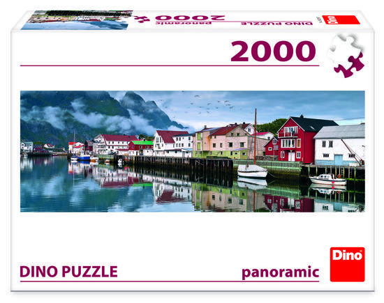 Puzzle 2000 Rybářská vesnice Panoramic - 562097DIN