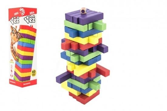 Levně Bonaparte Jenga věž dřevěná 60ks