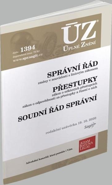 ÚZ 1394 Správní řád, Přestupky - 978-80-7488-429-0