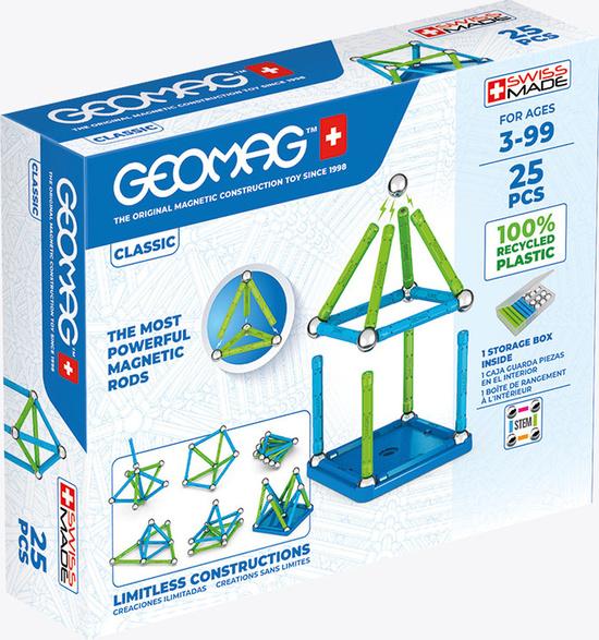 Geomag Classic Recycled magnetické bloky 25 prvků GEOMAG GEO-275 - 275