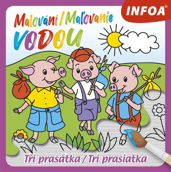 Levně Malování/Maľovanie vodou Tři prasátka/Tri prasiatka