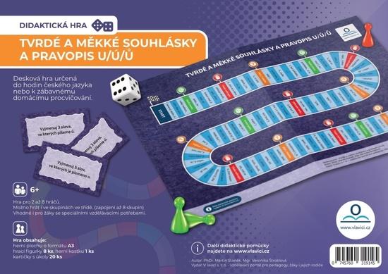 Levně Desková didaktická hra Tvrdé a měkké souhlásky a pravopis u/ú/ů