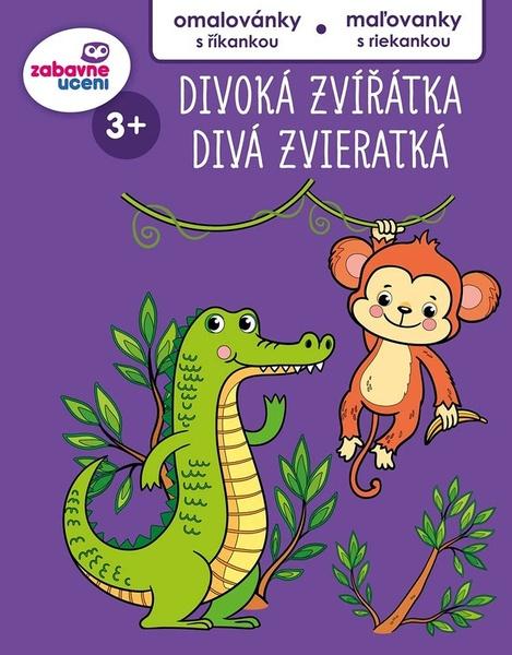 Divoká zvířata omalovánky s říkankou/maľovanky s riekankou
