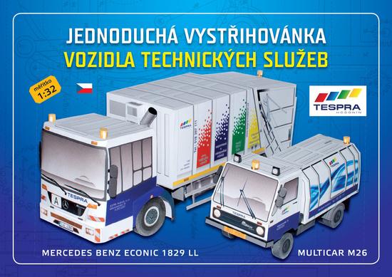 Vozidla technických služeb jednoduchá vystřihovánka