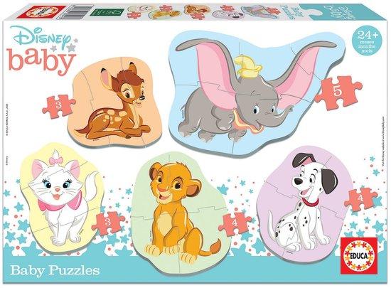 EDUCA Baby puzzle Disney zvířata 2, 5v1 (3-5 dílků) - 18591