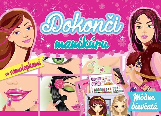 Levně FONI BOOK Dokonči manikúru se samolepkami módní dívky
