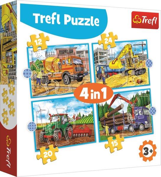 Puzzle Pracovní stroje 4v1 - 34353