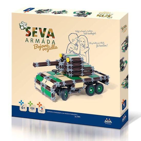Stavebnice SEVA Armáda Bojová vozidla plast 436 dílků