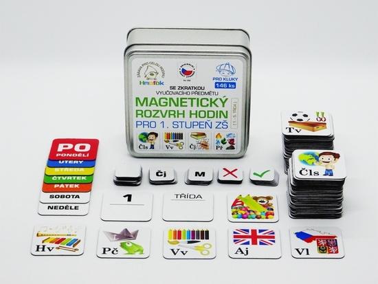 TEDDIES Magnetický rozvrh hodin - kluci - 10770323