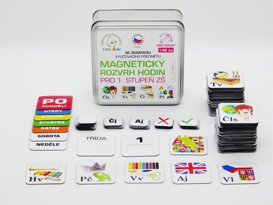 Levně TEDDIES Magnetický rozvrh hodin - holky