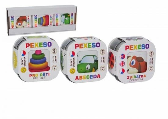 Levně Pexeso 3ks Abeceda, Zvířátka, Pro děti