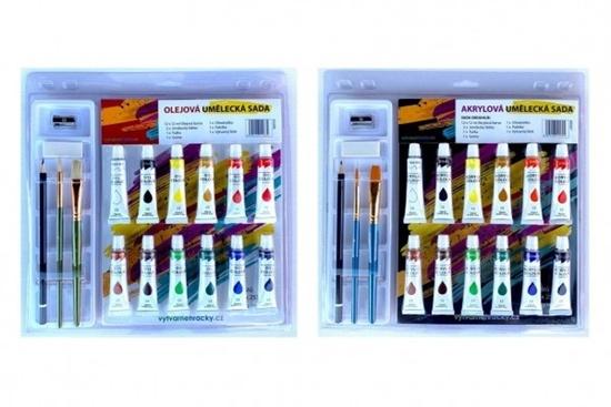 akrylové barvy umělecká sada 12x12 ml