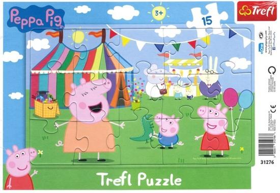 TREFL Puzzle Prasátko Peppa: V zábavním parku 15 dílků - 31276