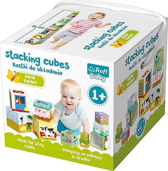 TREFL Baby edukativní kostky Farma - 60468